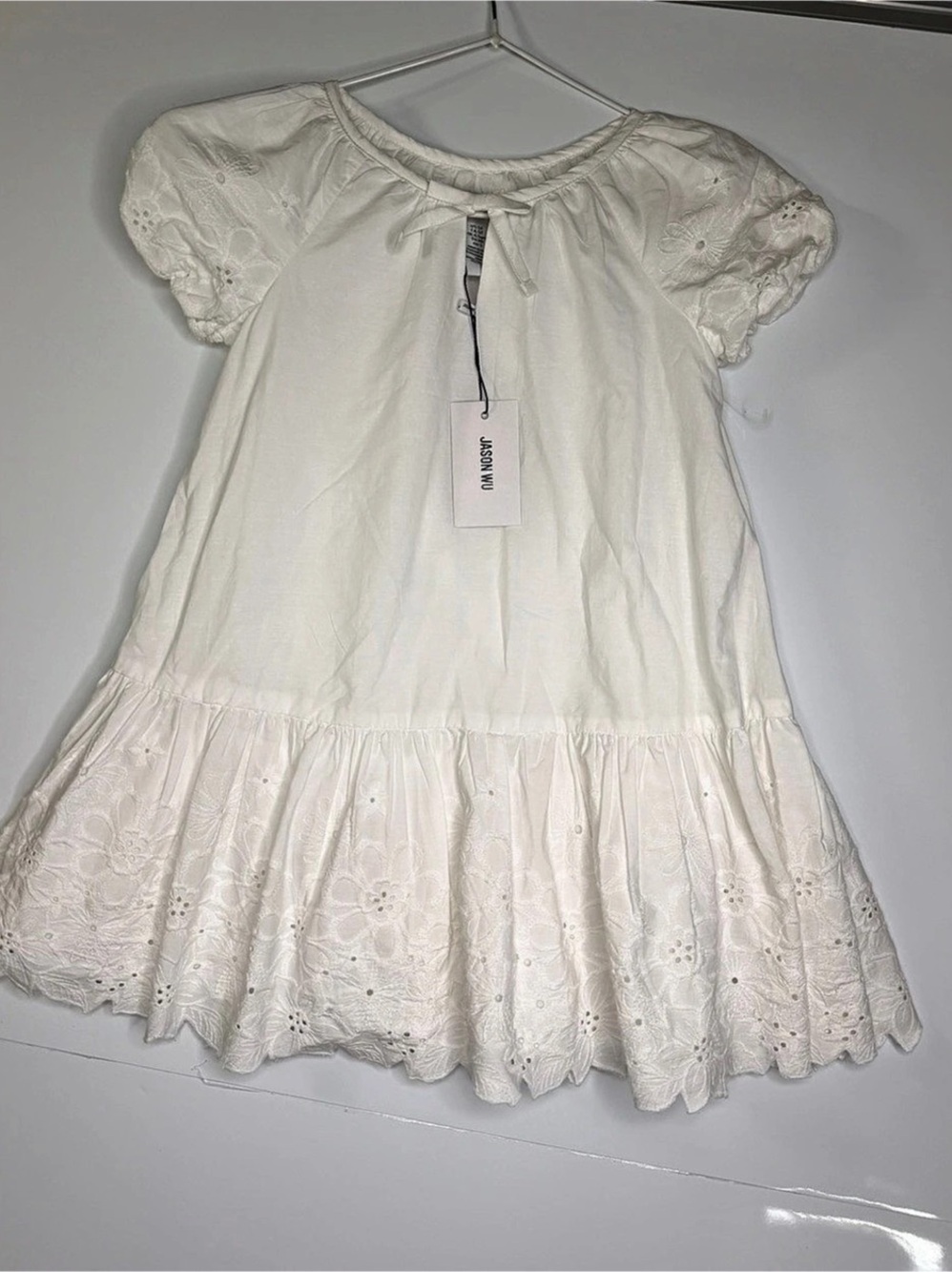 Jason Wu Girls Size 5T White Eyelet Dress NWT